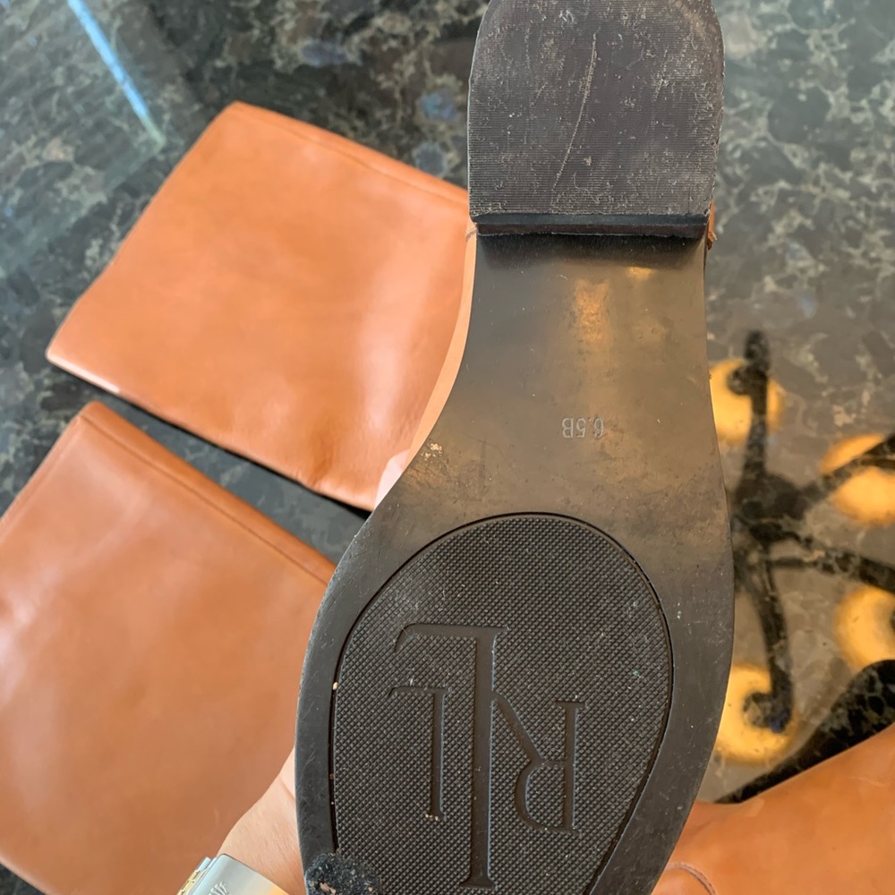 Ralph Lauren Tan Leather Riding Boots - Picture 3 of 9